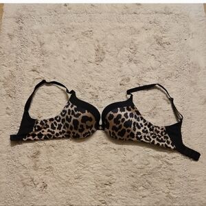 Victoria's Secret Leopard Print Bra - Black and Brown